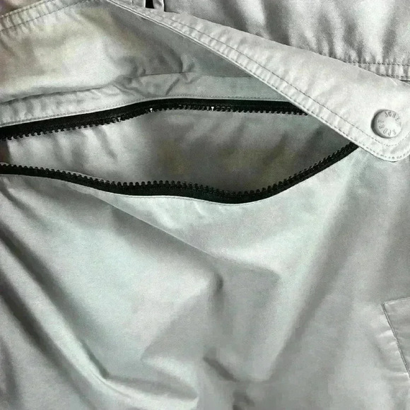 J Crew Sport Hooded Jacket Men's Sz Small Gray 1/4 Zip Pullover Fleece Lined - Picture 5 of 12